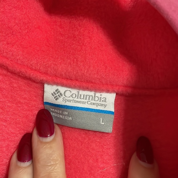 Like new Columbia zip up fleece jacket with two zippered pockets size large L - Picture 4 of 7